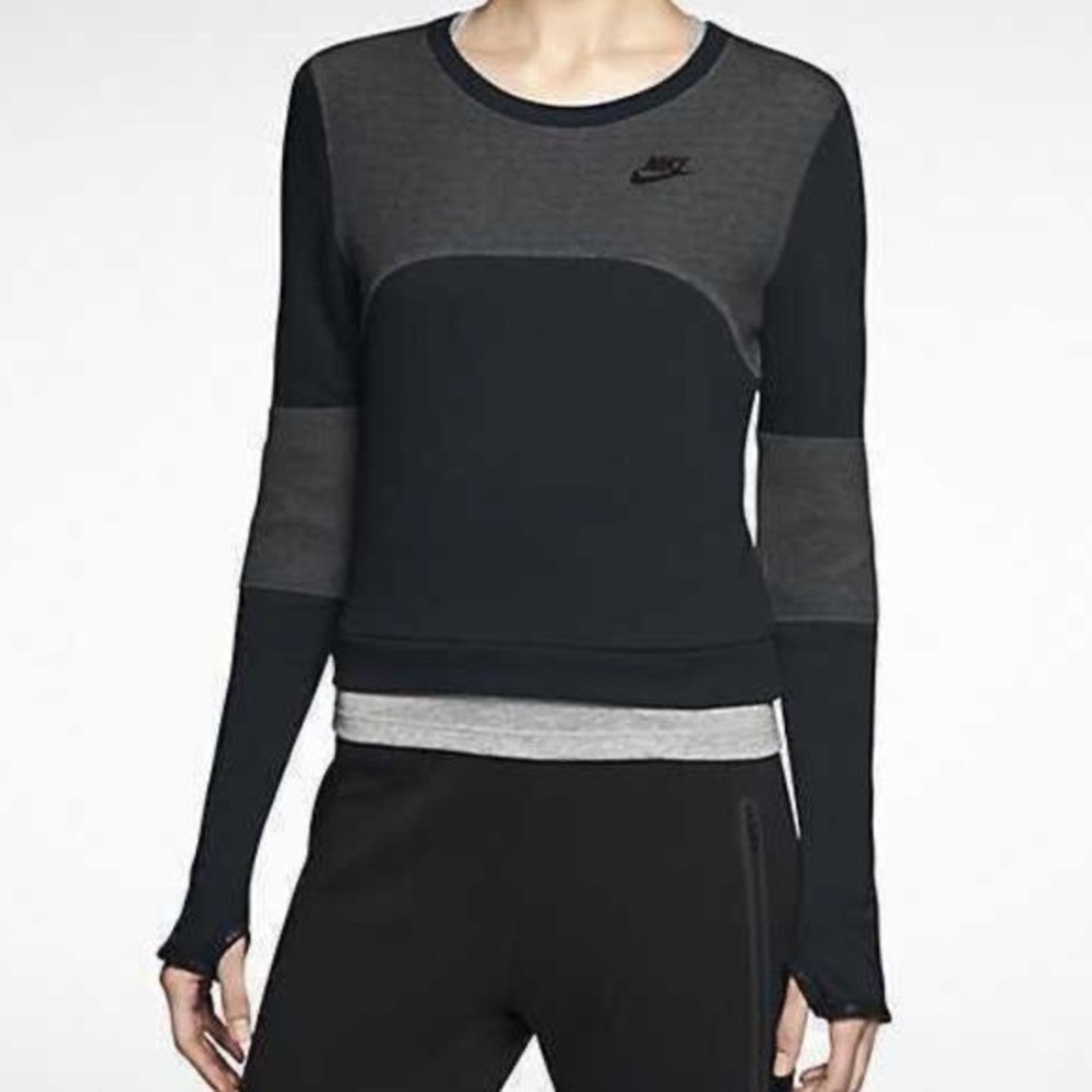 Nike Tech Crew Neck Pullover Back Zip Jacket - image 2